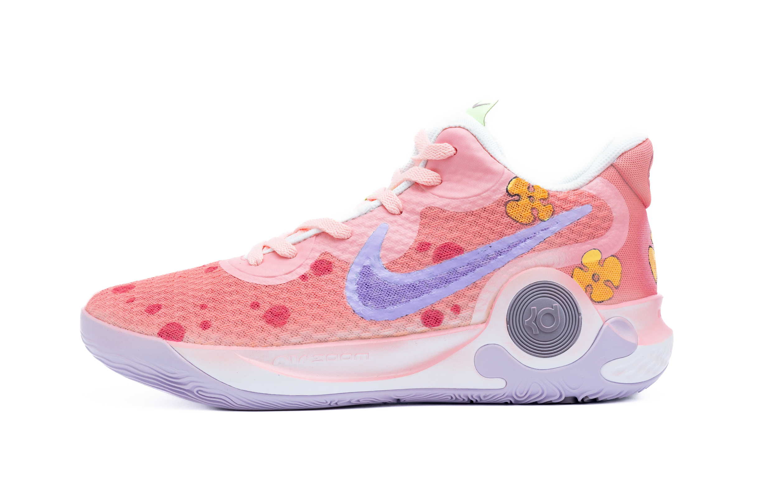 Nike KD Trey 5 IX Naughty Castle Abrasion Resistant Breathable Mid top Basketball Shoes Unisex Yellow Pink