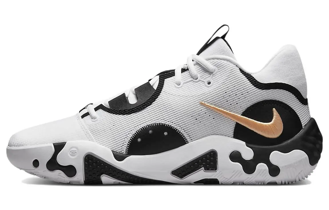 Nike PG 6 Mid top Performance Basketball Shoes Men's White Black International Version
