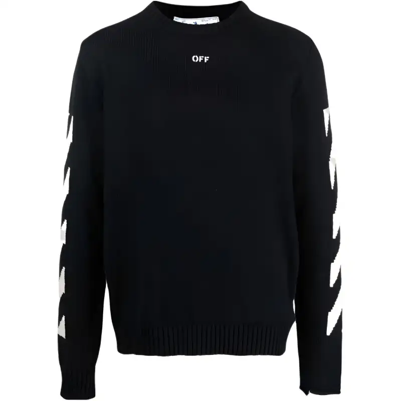 OFF WHITE Diagonal Crewneck Knit