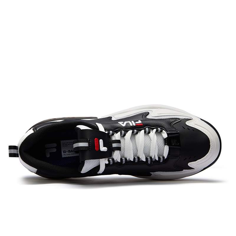 FILA FUSION SHOCK Low top Basketball Shoes Men’s Black White