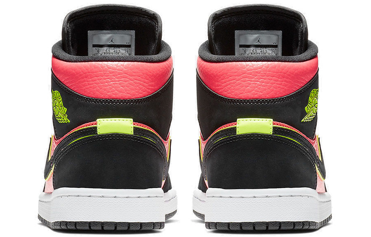 Женские кроссовки Jordan Air Jordan 1 Mid (черно-красный) — фото 5