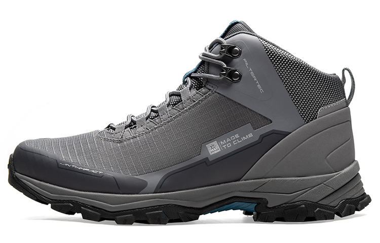KAILAS Horizon Sky Line Leather Abrasion Resistant Waterproof Mid top Hiking Shoes Men’s Gray