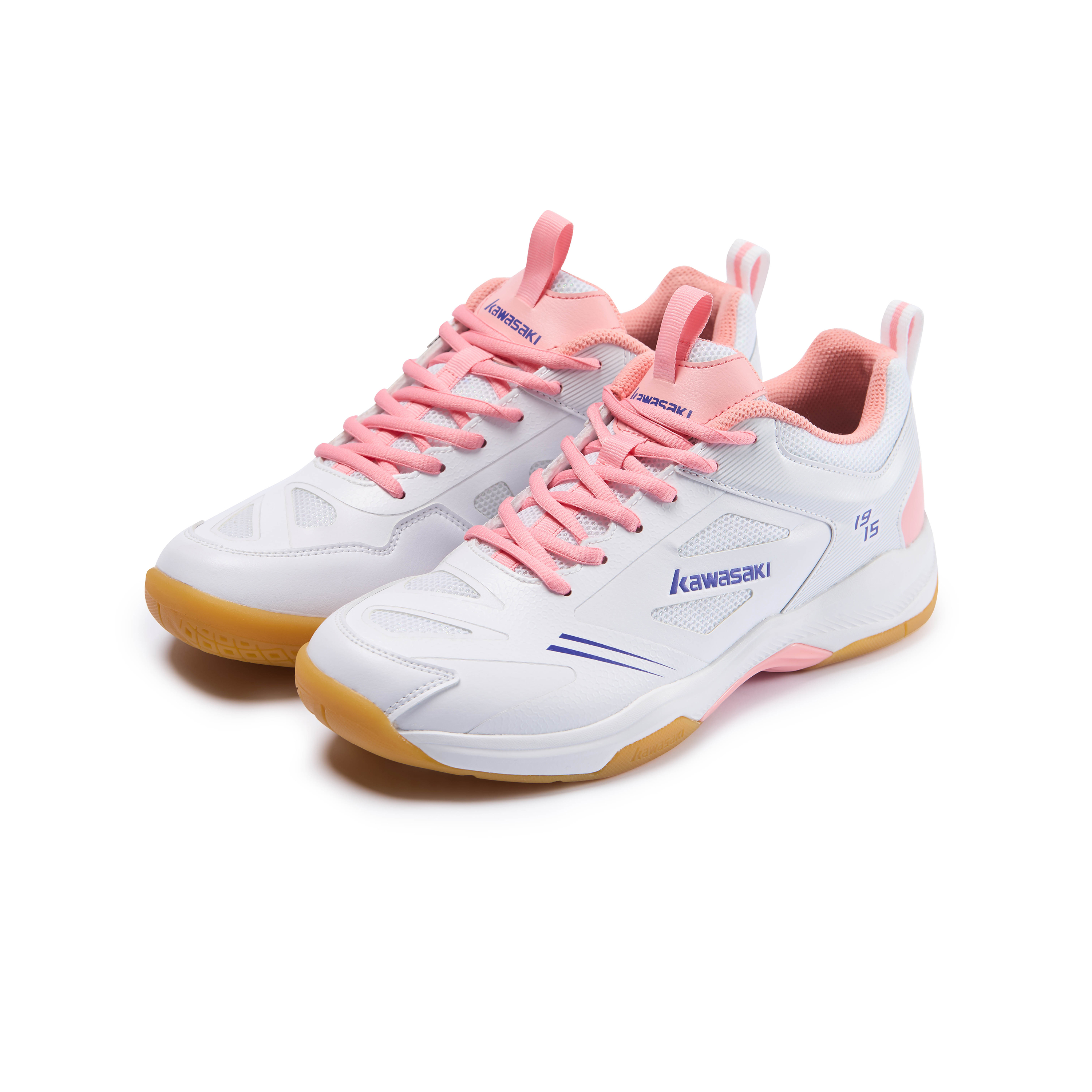 Kawasaki Cushioning Slip Resistant Breathable Low top Badminton Shoes Women’s White Pink