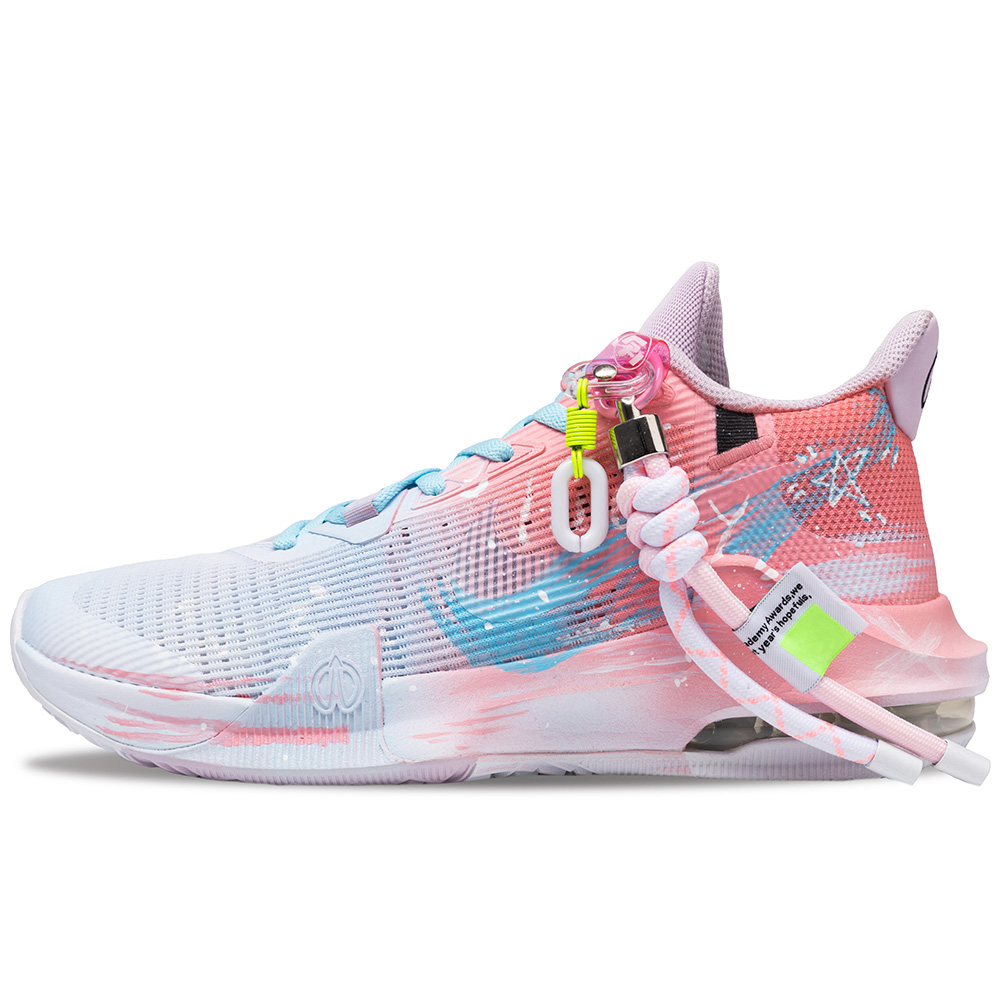 Nike Air Max Impact 3 Cushioning, Wear Resistant Low top Basketball Shoes Unisex Pink Blue