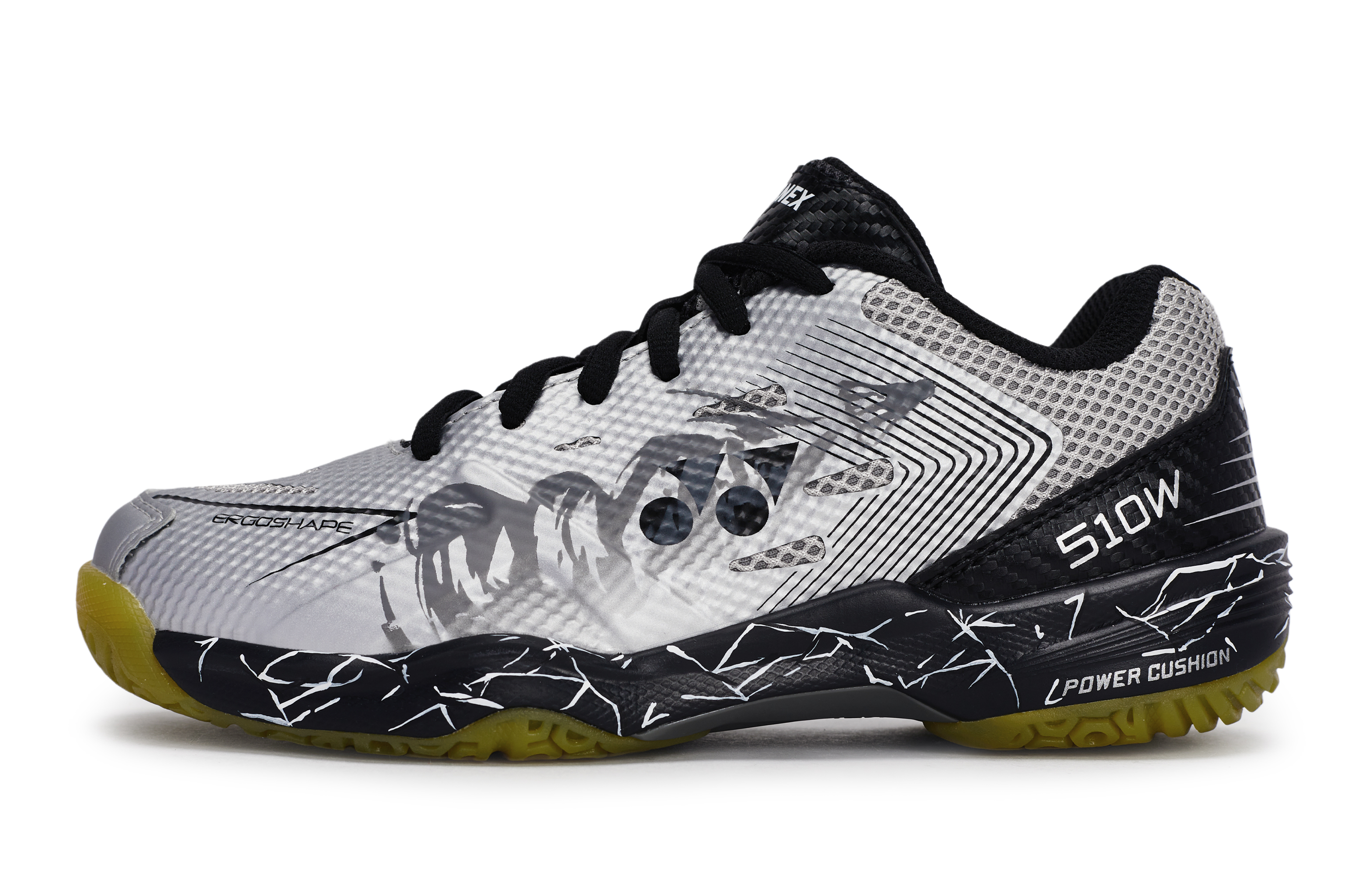 YONEX Power Cushion Slip Resistant Abrasion Resistant Low top Badminton Shoes Unisex Black Gray Silver