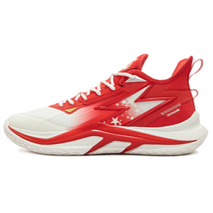 361° LIGHT UP Mesh Slip Resistant Abrasion Resistant Low top Basketball Shoes Men’s White Red