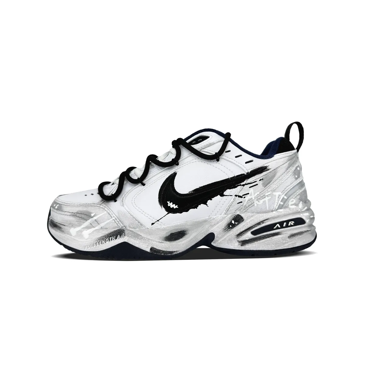 Nike Air Monarch 4 Break The Wind Abrasion Resistant Low top Chunky Sneakers Men's Gray Black