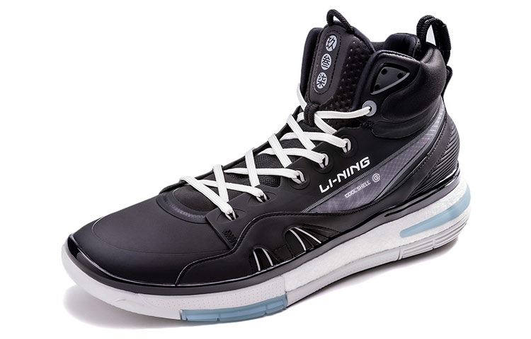 Li Ning 937 Abrasion Resistant Slip Resistant High top Vintage Basketball Shoes Men’s Black