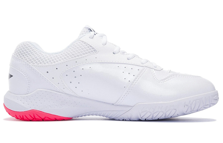 Li Ning Thunder Training Slip Resistant Abrasion Resistant Coverage Support Low top Badminton Shoes Unisex White