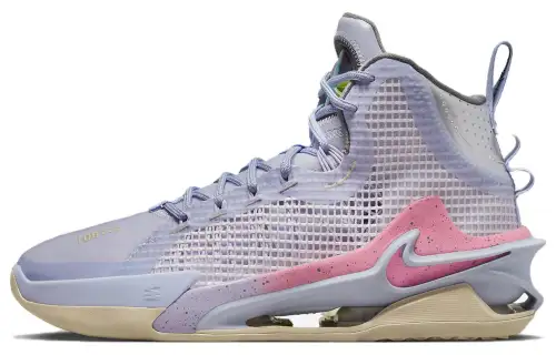 Nike Air Zoom G.T. Jump round toe lace-up shock-absorbing, non-slip, wear-resistant, high-top basketball shoes, same style for men and women, purple