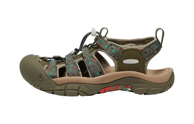 Keen x FUJI ROCK Newport Retro River Trekking Shoes Women's Printed Pattern Jasper