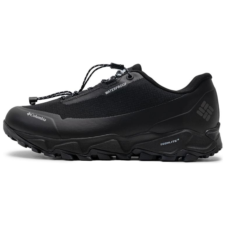 Columbia Hiking Textile, Synthetic Leather Low top Hiking Shoes Men’s Black
