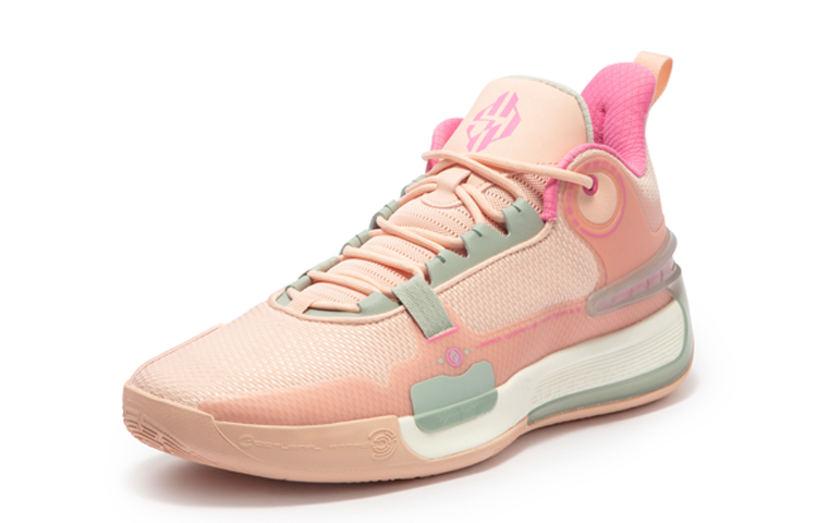 361° Comfortable Cushioning Abrasion Resistant Slip Resistant Low top Basketball Shoes Men’s Soft Pink/Mint Gray Green