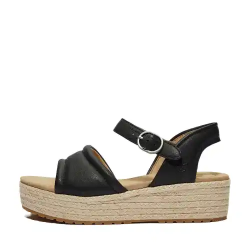 Timberland Santorini Leather One Strap Sandals Women's Black