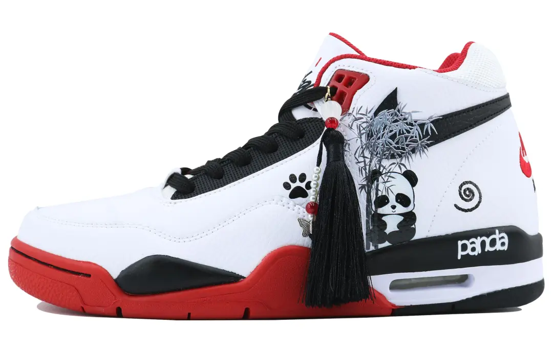 Nike Flight Legacy High top Vintage Basketball Shoes Unisex Red White Black