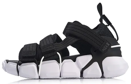 Li Ning Paris Fashion Apparel Week Mix 2 Platform Beach Sandals Unisex Black White