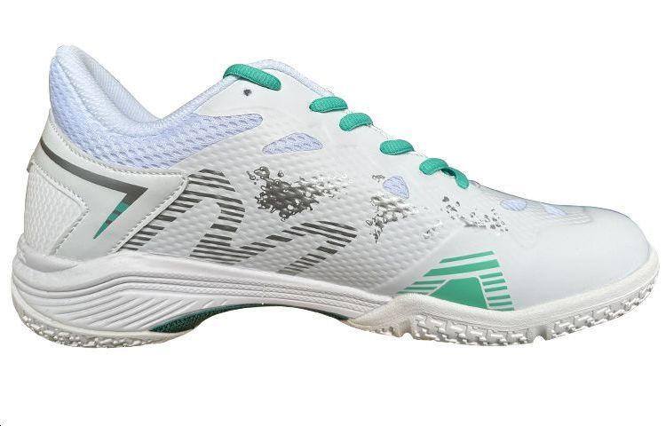 BONNY Slip Resistant Abrasion Resistant Low top Badminton Shoes White Green
