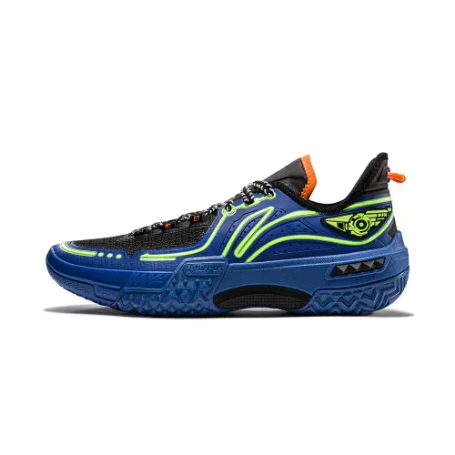 LiNing Cushioning, Slip Resistant, Abrasion Resistant, Lightweight, Rebound Low Top Basketball Shoes Men's Dark Blue