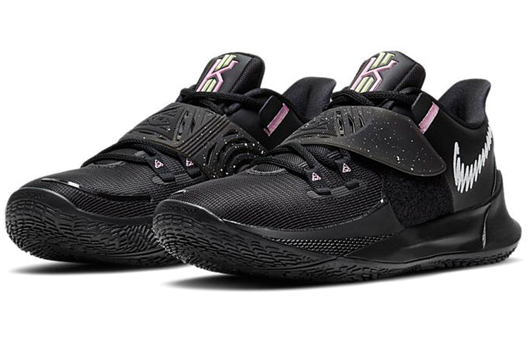 Мужские кроссовки Nike Kyrie Low 3 (черно-розовые) — фото 3