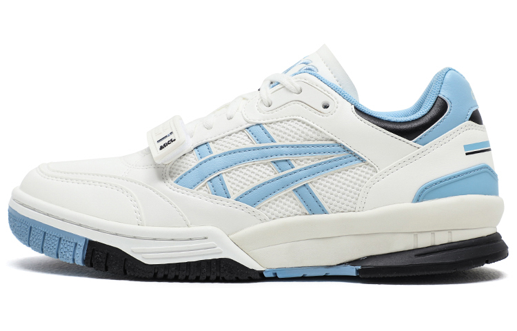 ASICS Gel-Spotlyte low v2 fabric synthetic leather, trendy, shock-absorbing and wear-resistant, low-top, retro basketball shoes, same style for men and women, North Carolina blue