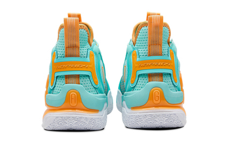 361° AG 1 Cushioning Slip Resistant Abrasion Resistant Coverage Support Mid top Basketball Shoes Men’s Blue Orange