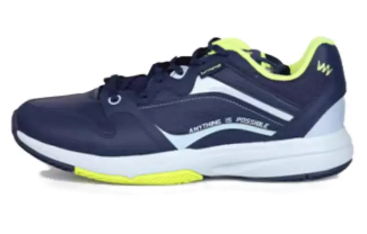 Li Ning Abrasion Resistant Breathable Abrasion Resistant Breathable Low top Tennis Shoes Men's Blue White