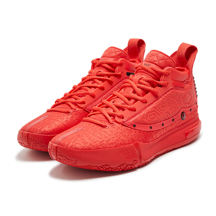 361° Joker Nikola Jokić The Legend Basketball Shoes Men’s Mid Top Bird Of Paradise Red/Obsidian Black