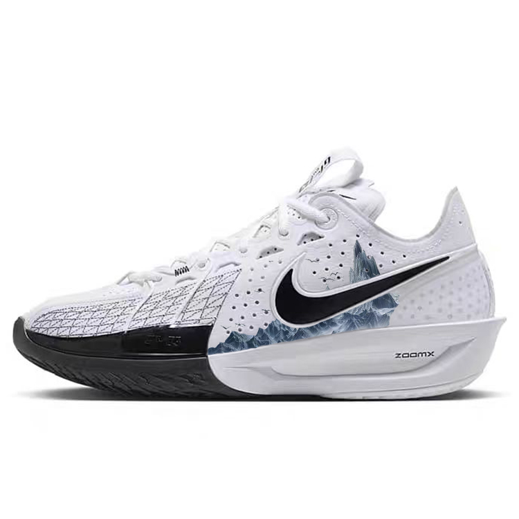Nike G.T. Cut 3 Trendy Cushioning Slip Resistant Abrasion Resistant Low top Basketball Shoes Unisex White