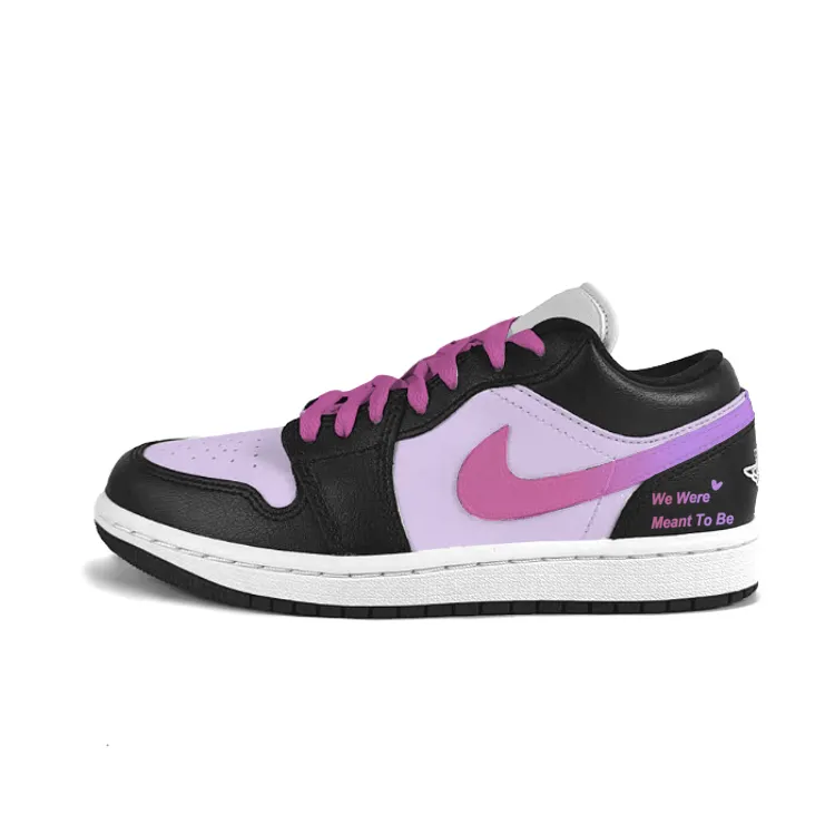 Jordan Air Jordan 1 Slip Resistant, Abrasion Resistant, Lightweight Low top Vintage Basketball Shoes Women's Black