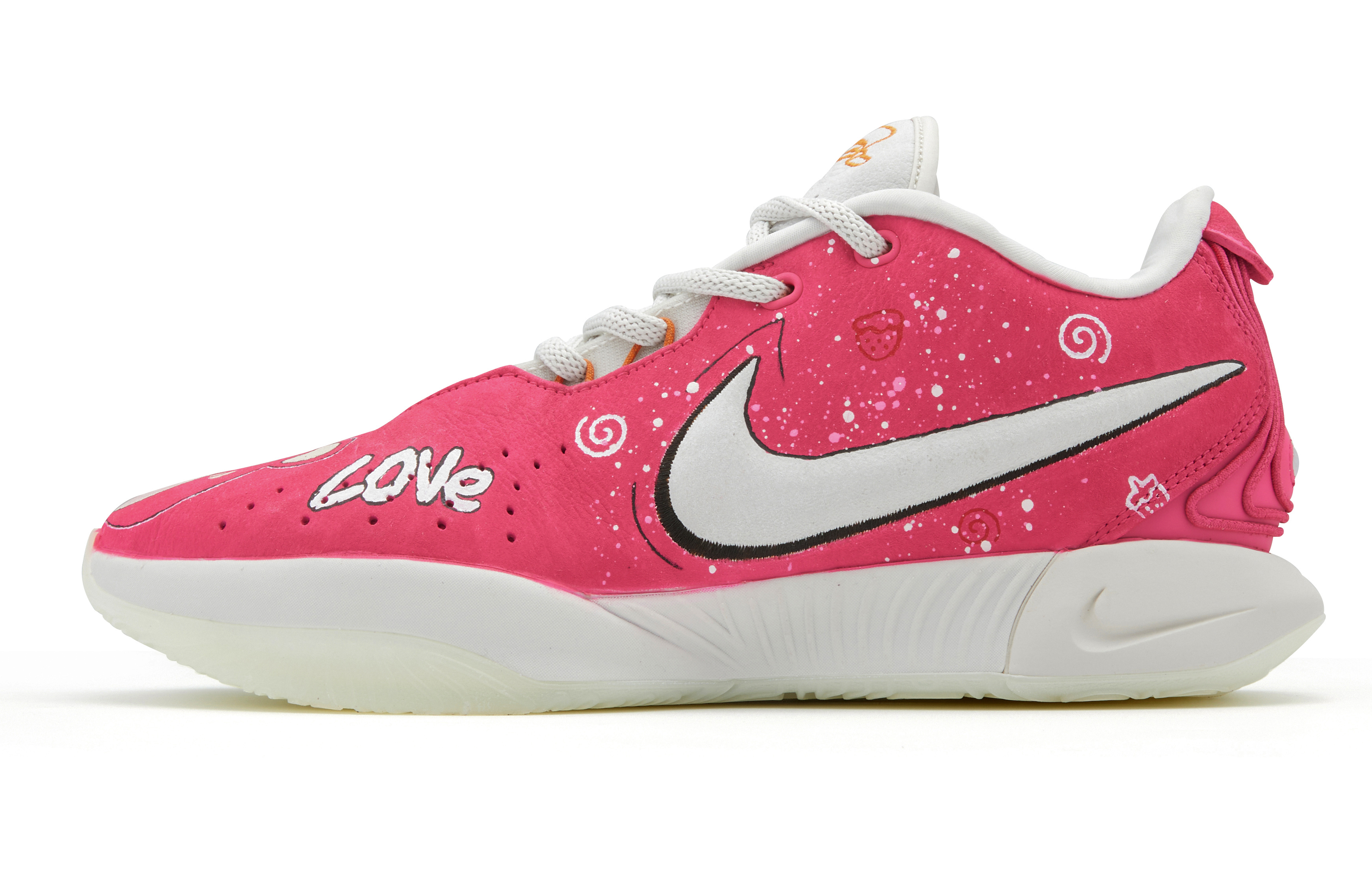 Nike Lebron 21 Leather Slip Resistant, Abrasion Resistant, Breathable Low top Basketball Shoes Unisex White Pink