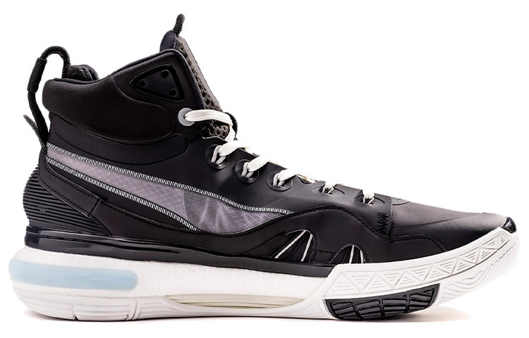 Li Ning 937 Abrasion Resistant Slip Resistant High top Vintage Basketball Shoes Men’s Black