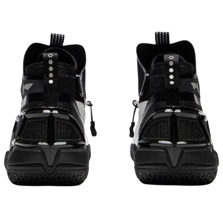 Li Ning BadFive 4 Cushioning Slip Resistant Abrasion Resistant Mid top Basketball Shoes Men’s Black White