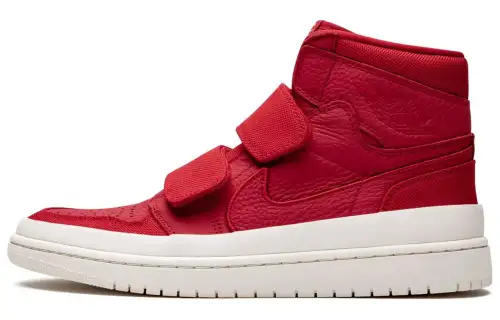 Jordan Air Jordan 1 Retro High Double Strap Gym Red High Top Retro Basketball Shoes Men's Red and White