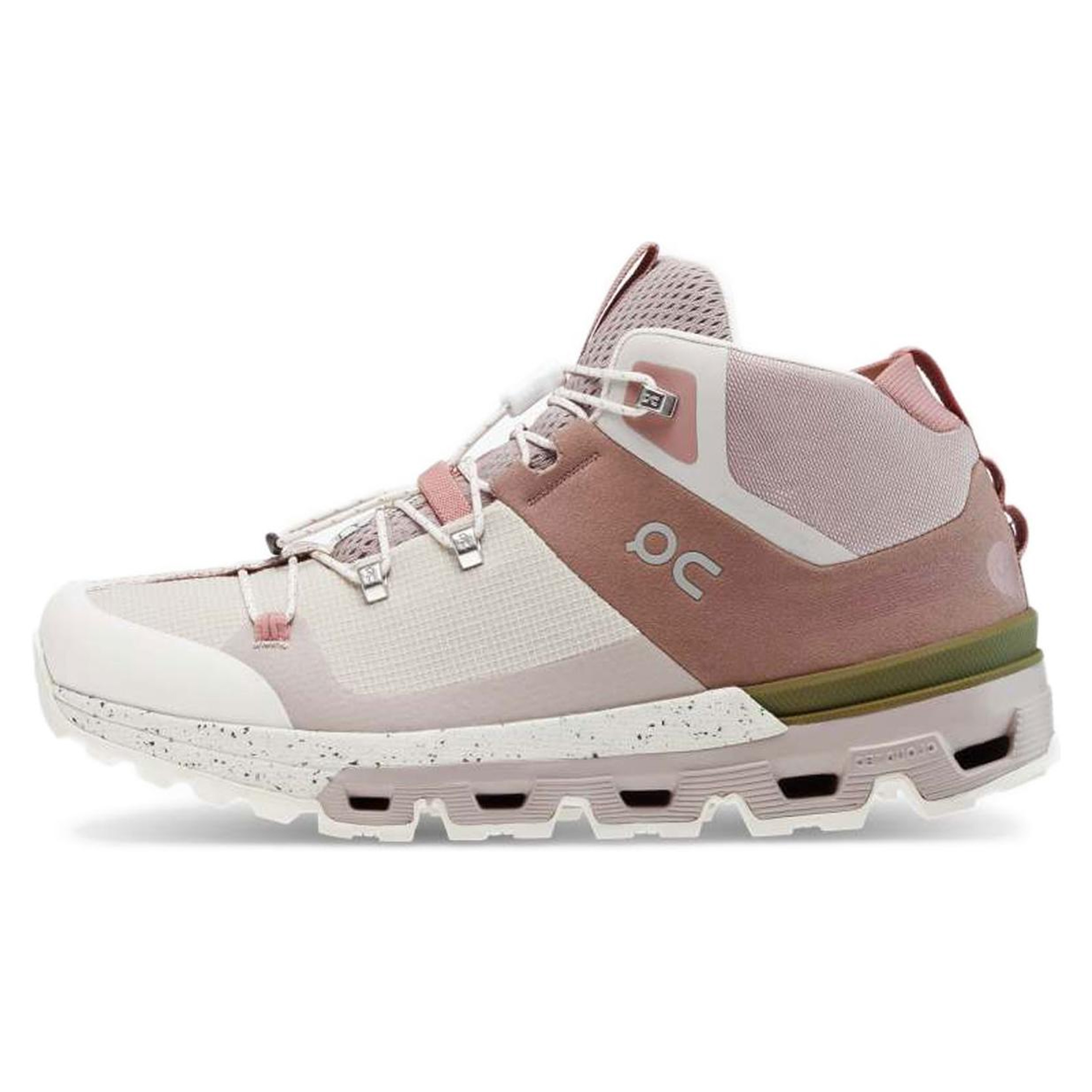 On Cloudtra Comfortable Round Toe Cushioning Mid top Mountaineering Shoes Women’s Beige Pink