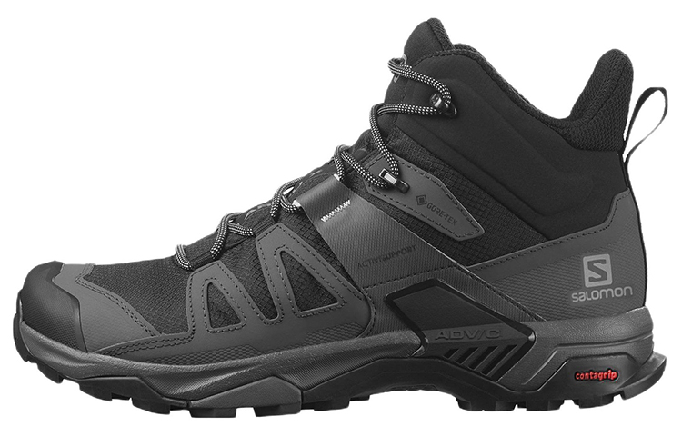 Мужские ботинки Salomon SALOMON X Ultra 4 PU Mid Gore-tex (черные)