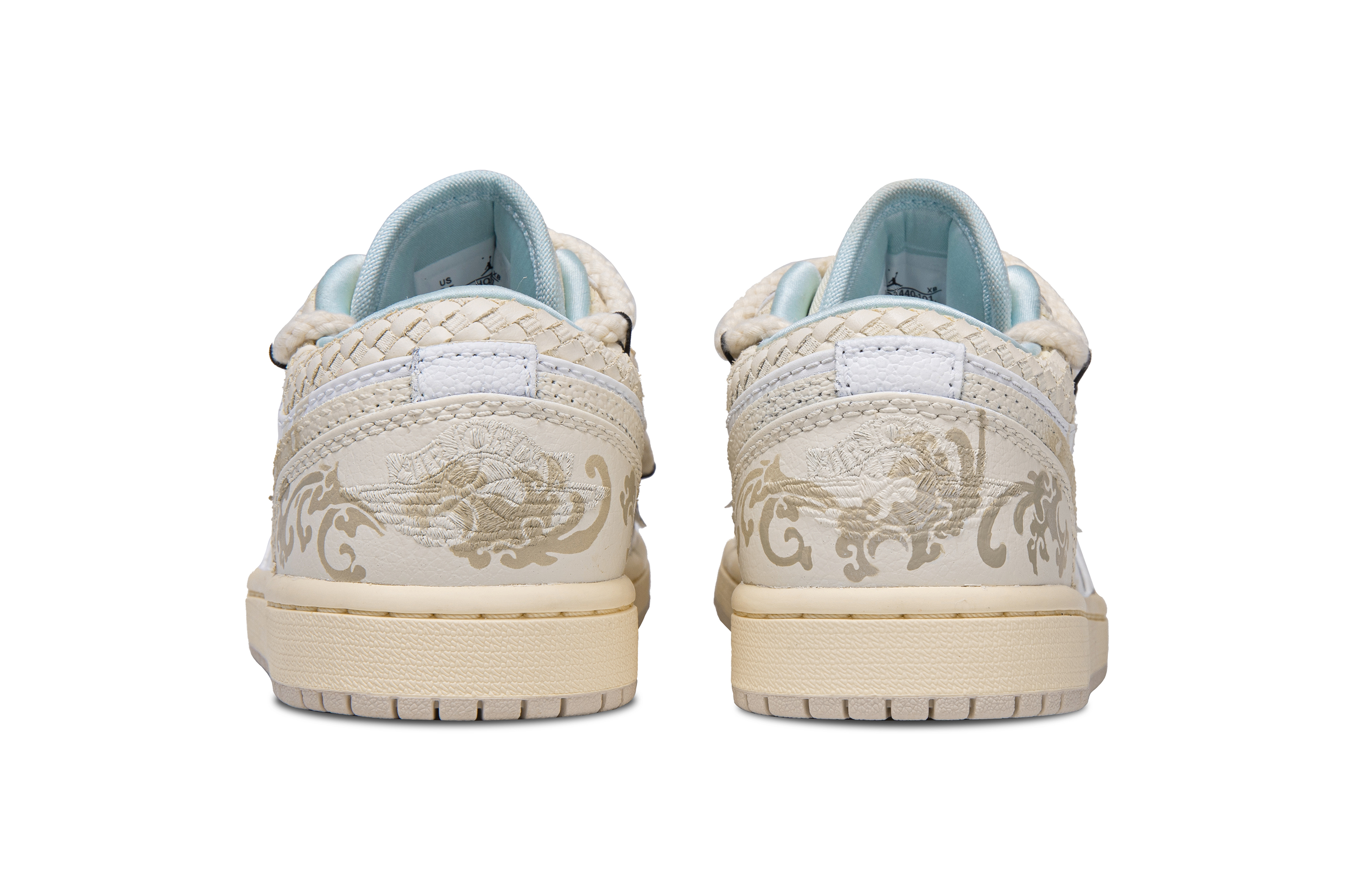Jordan Air Jordan 1 Snake Ruyi Abrasion Resistant Low top Vintage Basketball Shoes Women’s Beige