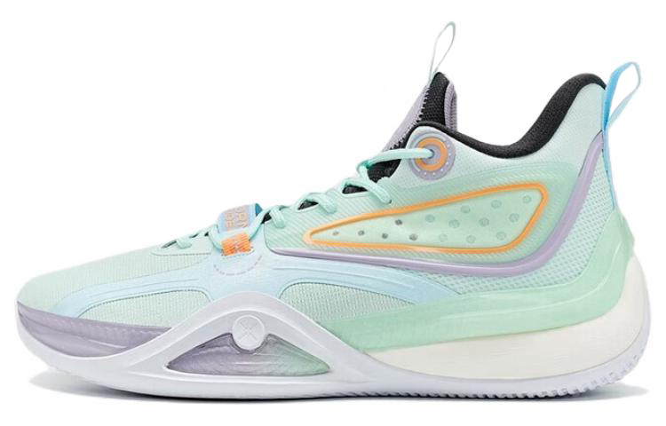 XTEP Textile, Synthetic Leather Cushioning Slip Resistant Abrasion Resistant Mid top Basketball Shoes Men’s