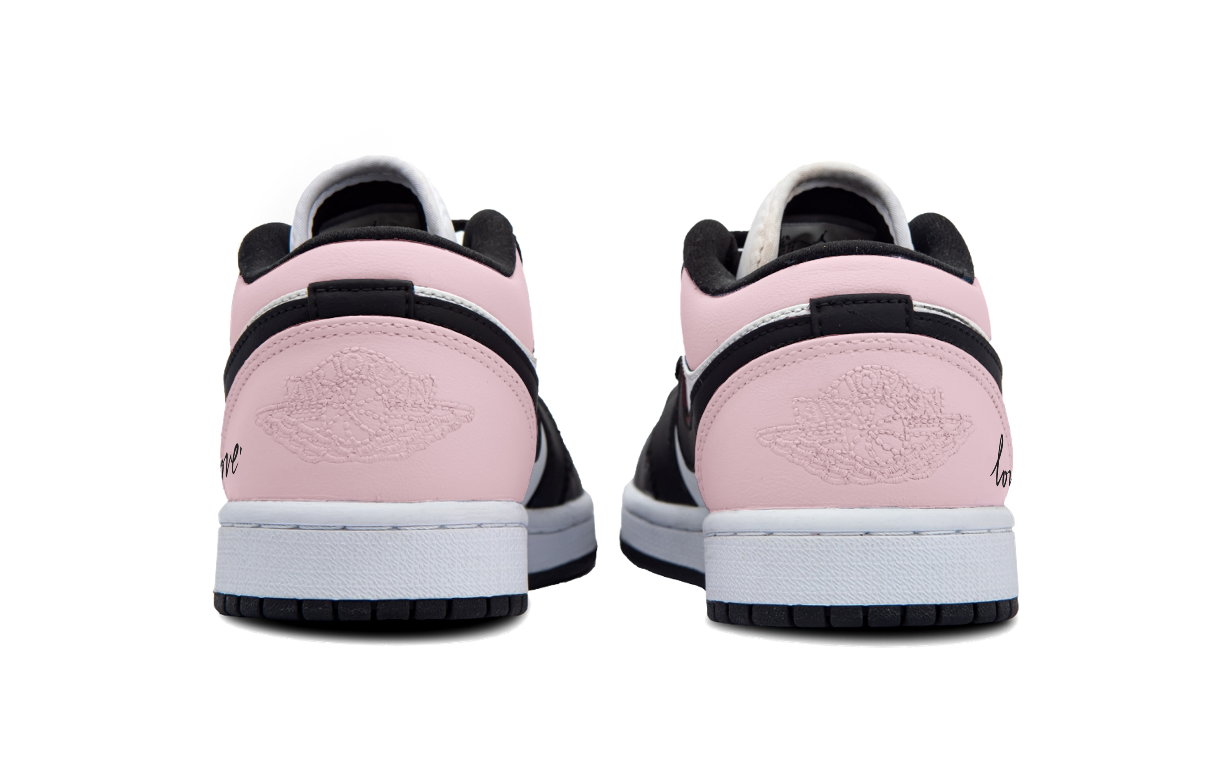 Jordan Air Jordan 1 LOVE Pink Abrasion Resistant Low top Vintage Basketball Shoes Women’s Pink