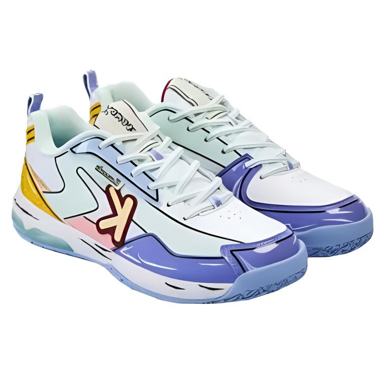 SPONGEBOB SQUAREPANTS x Kawasaki Cushioning Abrasion Resistant Breathable Low top Badminton Shoes Unisex Deep Sea Blue
