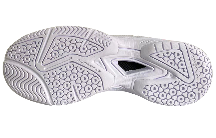 VICTOR Textile, Leather Slip Resistant Abrasion Resistant Low top Badminton Shoes Unisex White Blue
