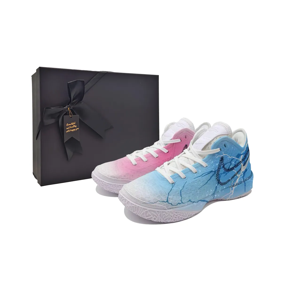 Nike LeBron NXXT Gen Zoom LeBron NXXT Gen Slip Resistant Abrasion Resistant Low top Basketball Shoes Men's Blue Pink