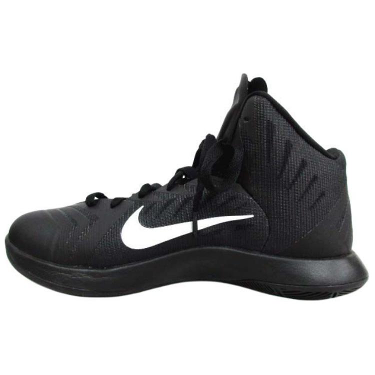 Nike Lunar Hyperquickness Slip Resistant Abrasion Resistant High top Basketball Shoes Men's Black