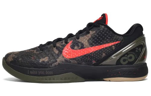 Nike Zoom Kobe 6 CUS ID Supreme Mamba Low top Basketball Shoes Unisex Black Red
