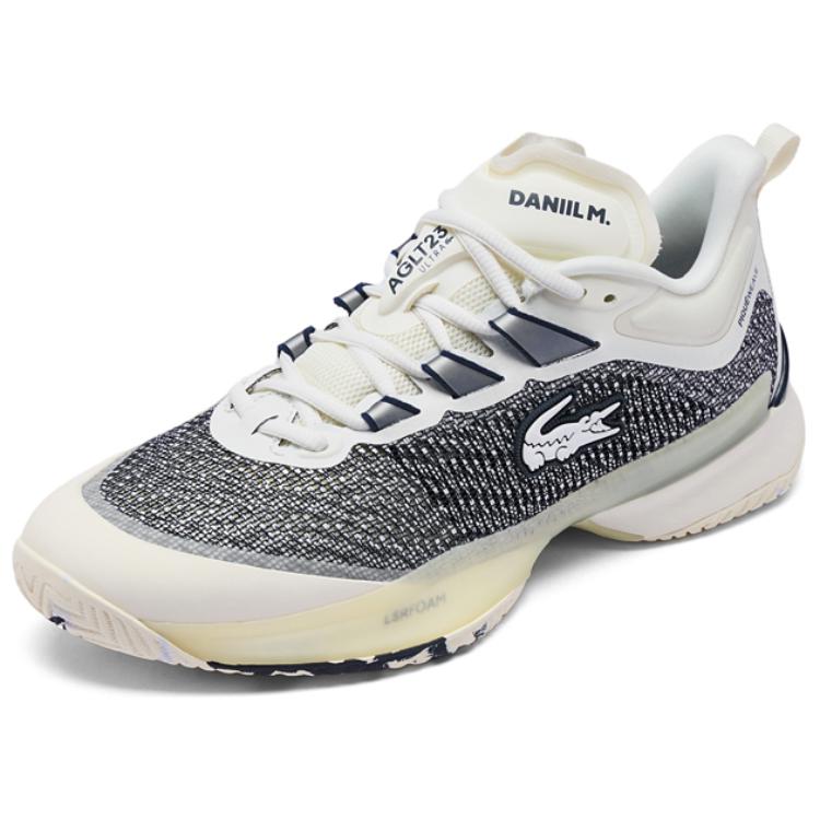 LACOSTE Abrasion Resistant Breathable Coverage Abrasion Resistant Breathable Coverage Low top Tennis Shoes Men’s Ecru