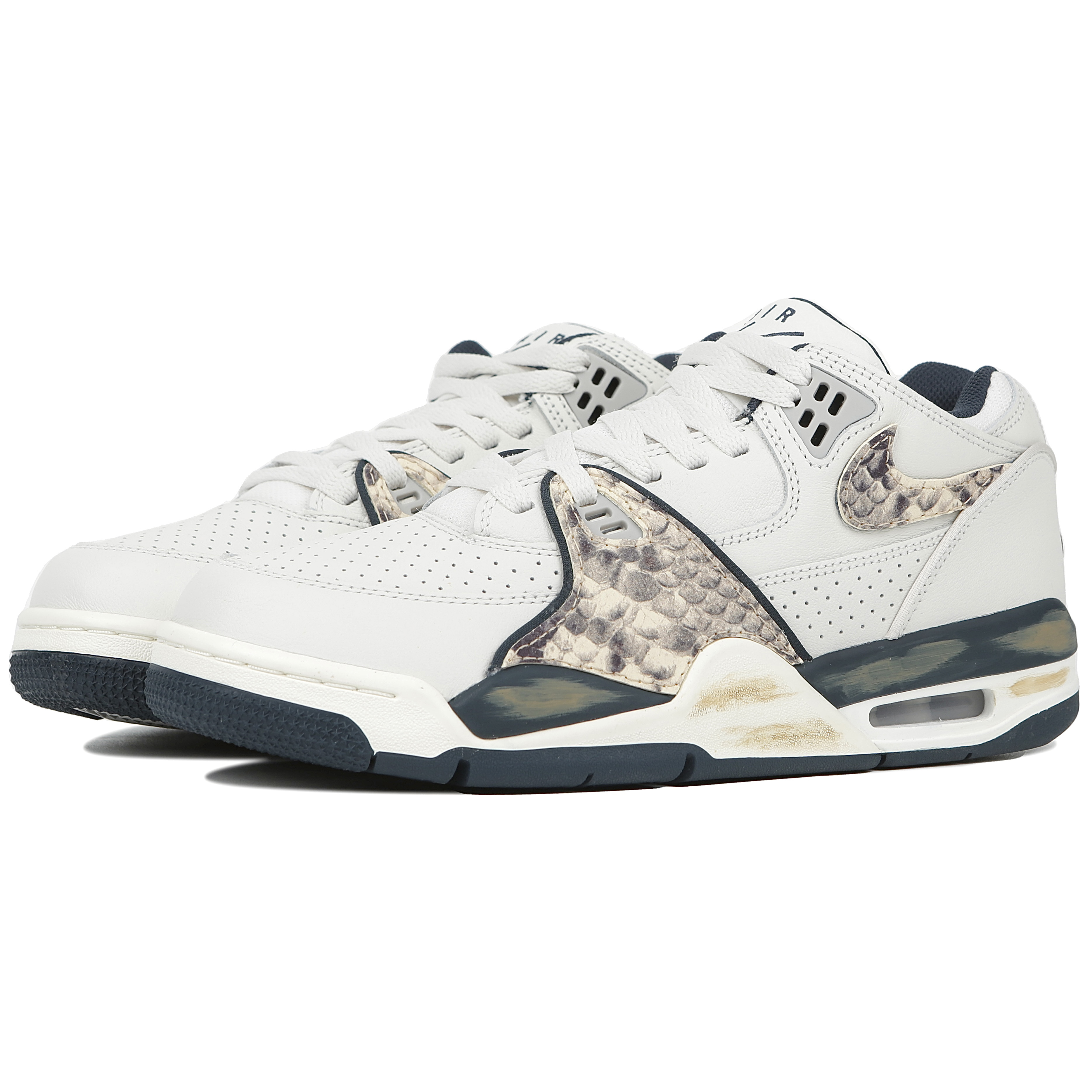 Nike Air Flight 89 Abrasion Resistant Slip Resistant Low top Vintage Basketball Shoes Men’s Gray