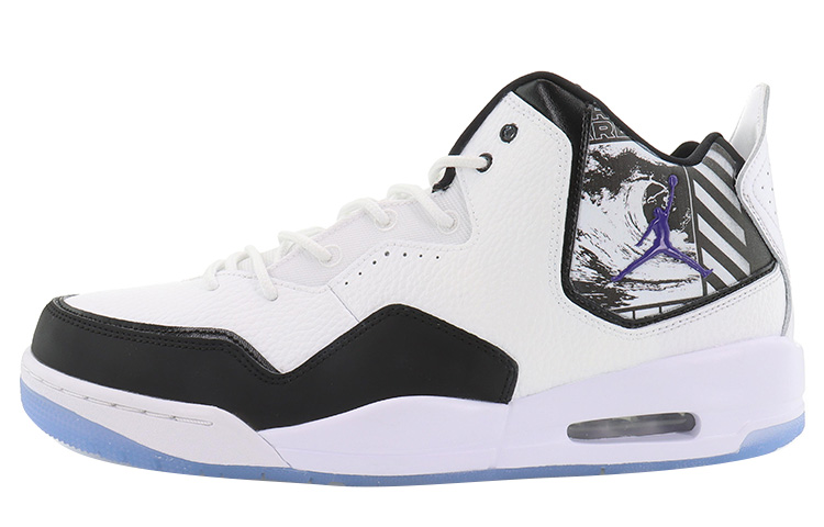 Jordan Courtside 23 Mid top Vintage Basketball Shoes Men's Black White
