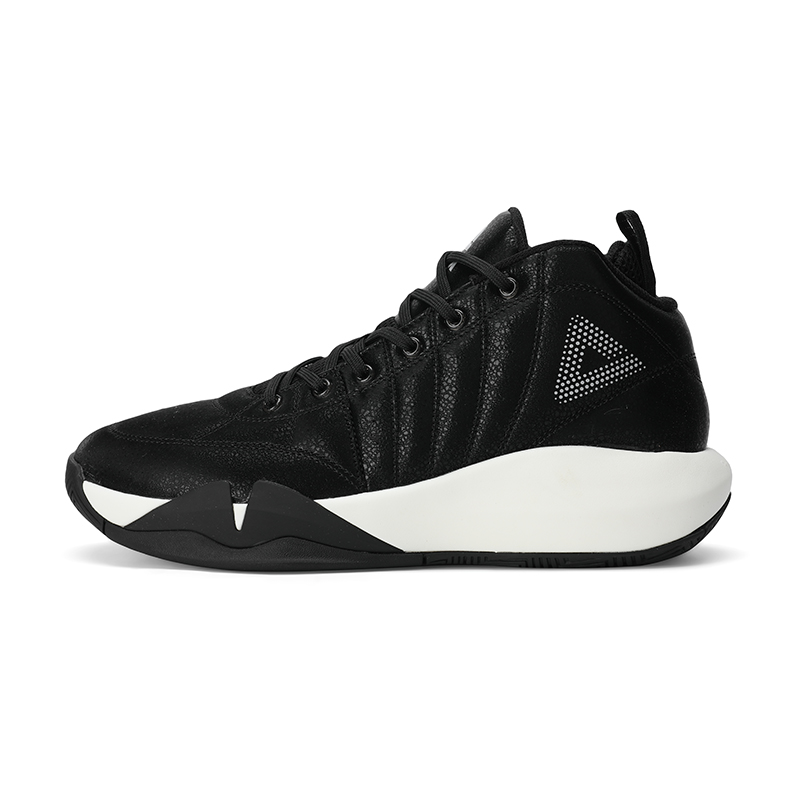PEAK P MOTIVE Basketball Shoes Men’s Mid Top Black White