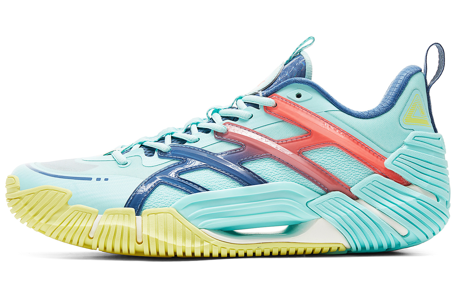 PEAK Basketball Shoes Men’s Low Top Pink Green