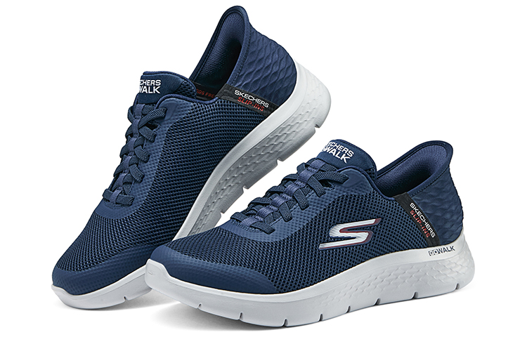 Skechers Breathable Lightweight Support Balance Cushioning Abrasion Resistant Low top Running Shoes Men’s Blue