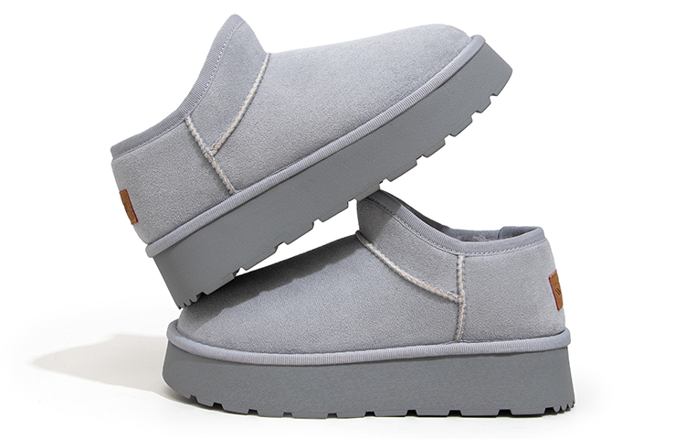 FEIYUE Short Snow Boots Women's Gray